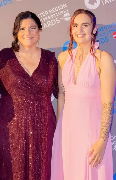 Alena Pople and Aliyana at the Business Excellence Awards 2026