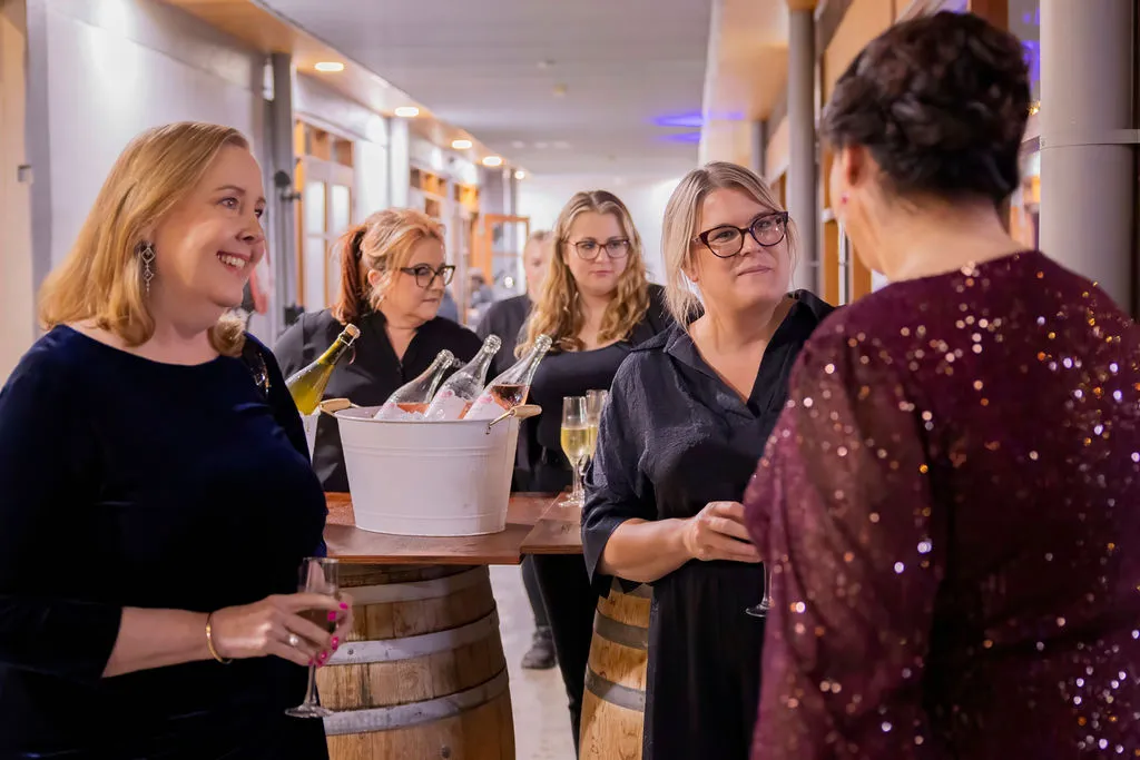Alena Pople greeting Jenny Aitchison MP and Councillor Amelia Atkinson at the Hunter Region Business Excellence Awards 2026