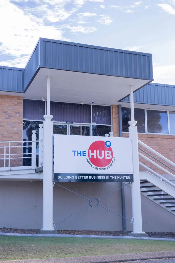 The Hub building entrance in Kurri Kurri